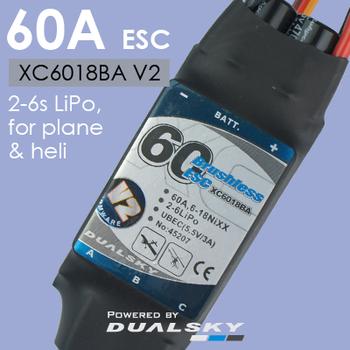 XC6018BA V2, ESC 60A, 2-6s LiPo, for plane & heli